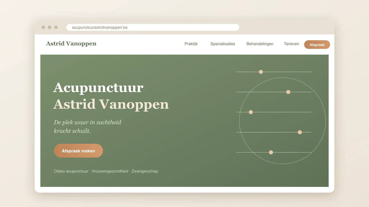Acupunctuur Astrid Vanoppen website built by Regex IT Solutions